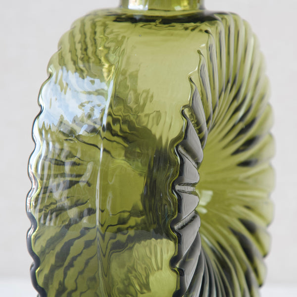 Detail of textured surface on Helena Tynell mould-blown glass Aurinkopullo vase