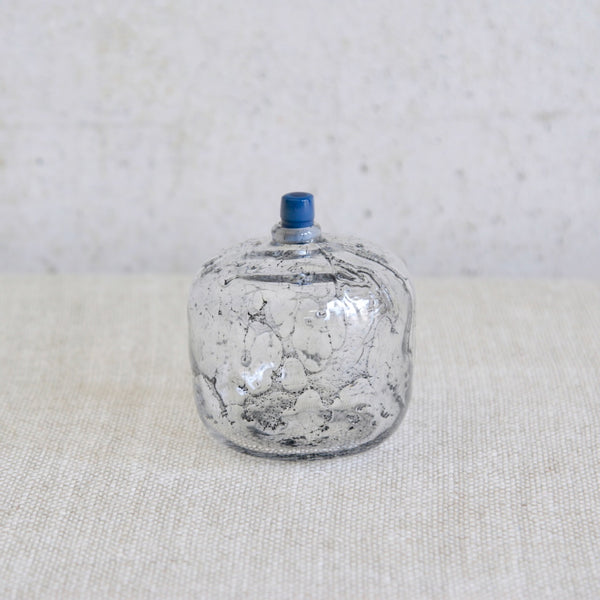 Orrefors collectible bottle with ocean inspired bubbles and hand engraved signature reading Orrefors Expo D 346 - 68.