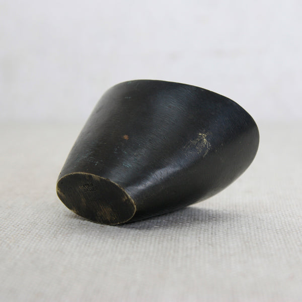 Mid-century Austrian Modernist brass vessel designed by Walter Bosse and handmade in Vienna by Herta Baller.