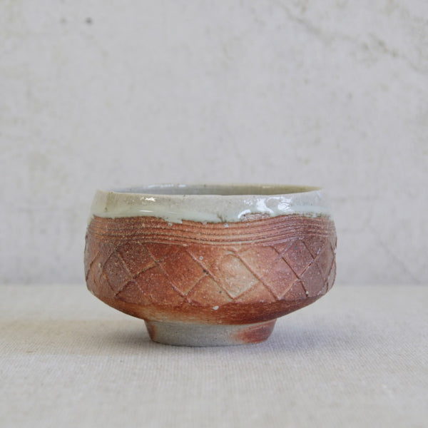 Phil Rogers wheel-thrown chawan showing traditional East Asian-inspired form and nuka-glazed interior.