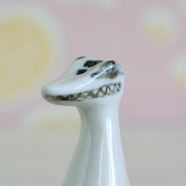 Susan Parkinson Loch Ness Monster, an exceptionally unusual porcelain figure made at Parkinson Pottery in Kent