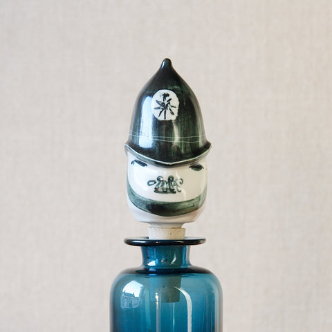 Policeman Bottle Stopper from Parkinson Pottery, a Mid-Century British design by Susan Parkinson circa 1956.
