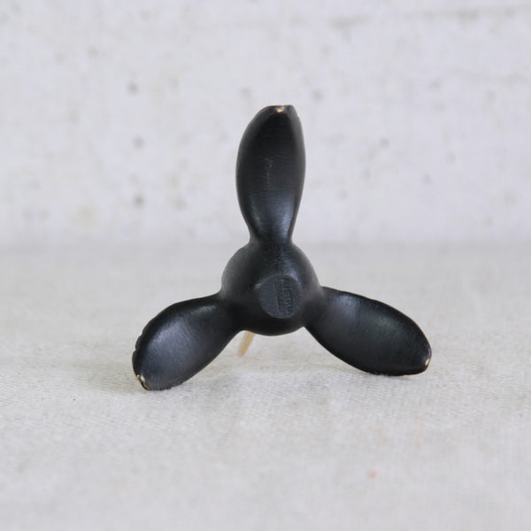 Rare Austrian brass incense holder by Walter Bosse, palm tree form. For sale in the UK from Art & Utility, specialists in mid-century design.