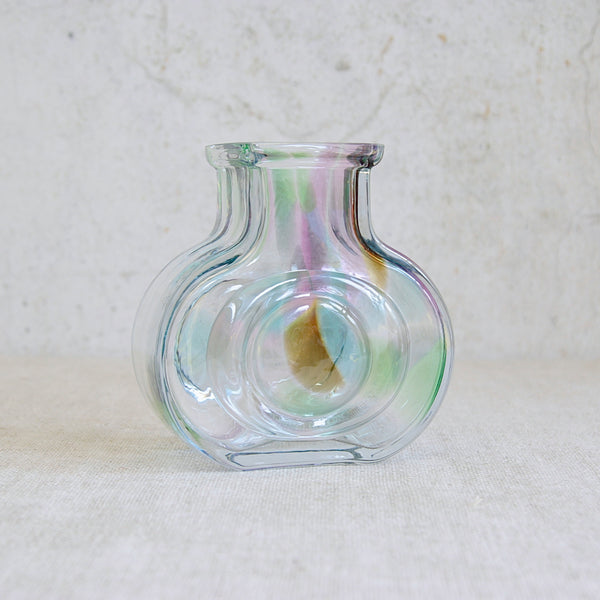 Scandinavian art glass Bora Bora vase by Helena Tynell, notable for its restrained palette and sculptural mould-blown form.