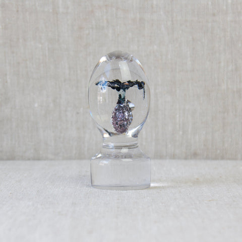 Nanny Still Kuukuna paperweight glass sculpture, handmade at Riihimaen Lasi Oy. Rare mid-century collectible design object. For sale in the UK from design gallery Art & Utility.