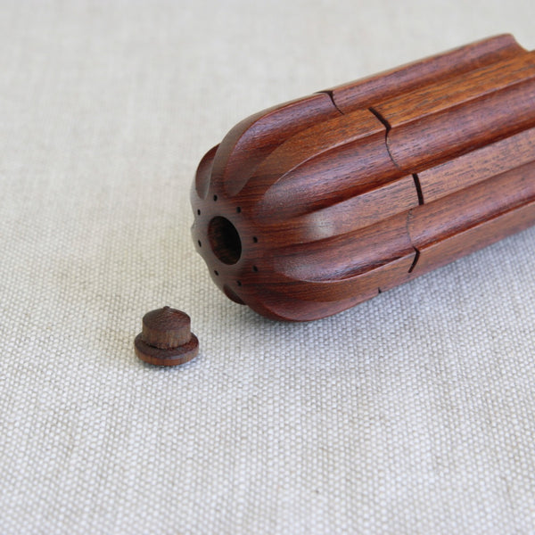 Iconic Scandinavian pepper mill by Jens Quistgaard in fluted teak.