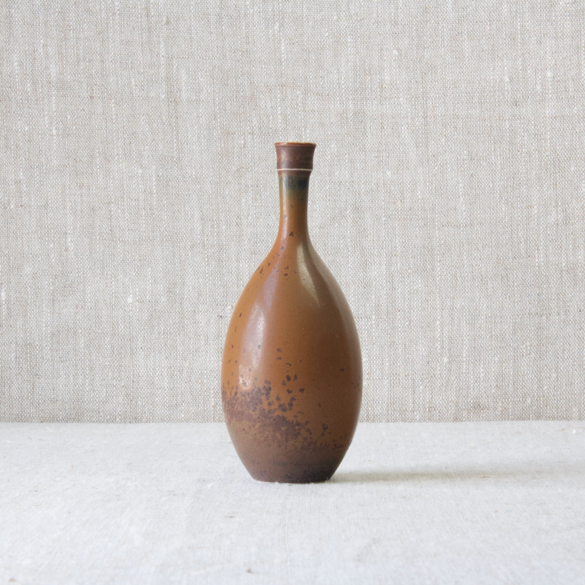 Stig Lindberg Drejargods handmade stoneware studio pottery vase, 1960's
