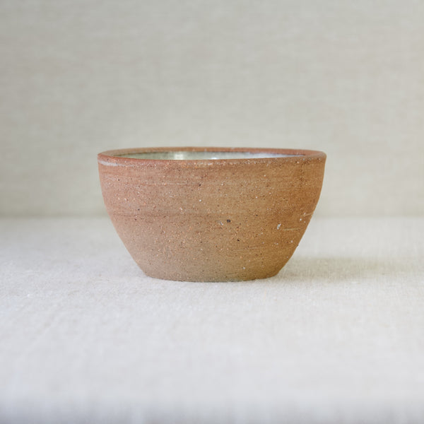 Jim Malone Small Stoneware Chawan-Style Bowl Nuka Glaze Unglazed Outside