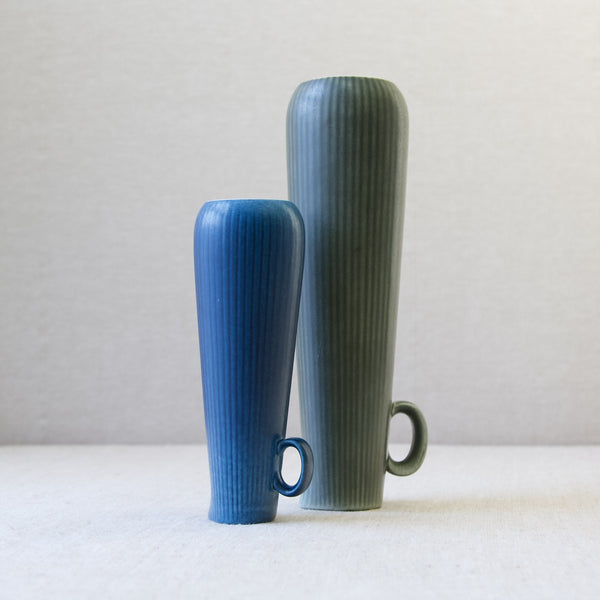 Upturned pair of Ritzi ceramic vases designed by Gunnar Nylund