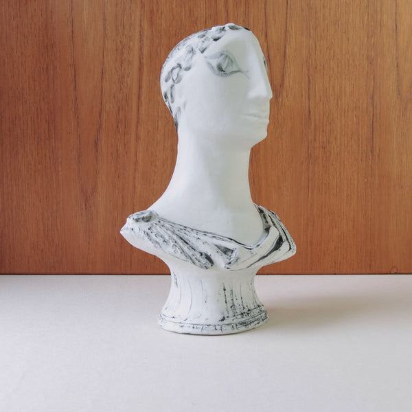 Mid-century porcelain Greek Head by Susan Parkinson, reflecting the elegance and optimism of 1950s modern design.