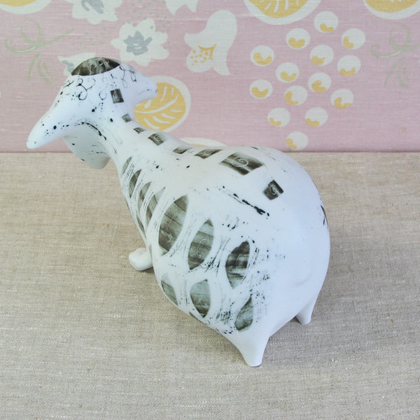 Susan Parkinson Sheep sculpture, an expressive example of 1950s British studio pottery