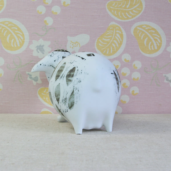 Susan Parkinson Model 8 Sheep with elaborate hand-applied wax-resist decoration