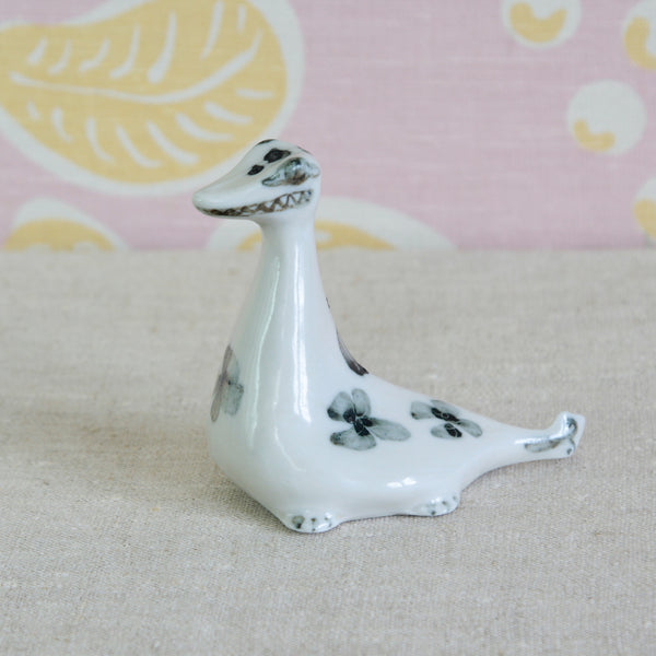Susan Parkinson Nessie, a scarce mid-century porcelain design closely related to Richard Parkinson Pottery's Dragon figurine