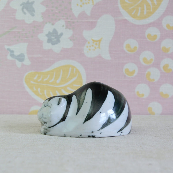 Susan Parkinson Money Cat showing the distinctive decorative style of Parkinson Pottery