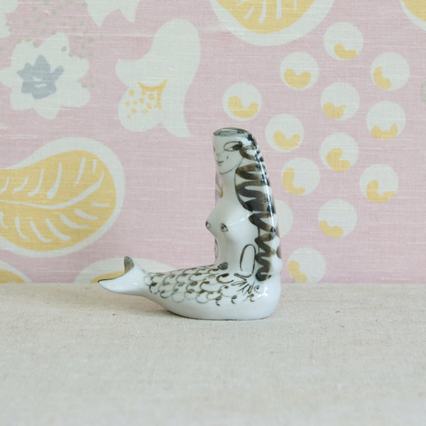 Susan Parkinson Small Mermaid, a vintage British studio pottery porcelain figure