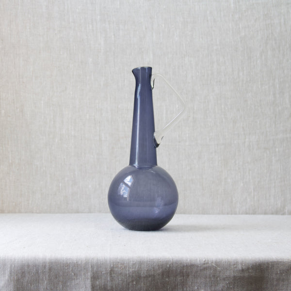 Tamara Aladin 1749 glass pitcher from Riihimaki Finland, an example of Scandinavian Modernist design 