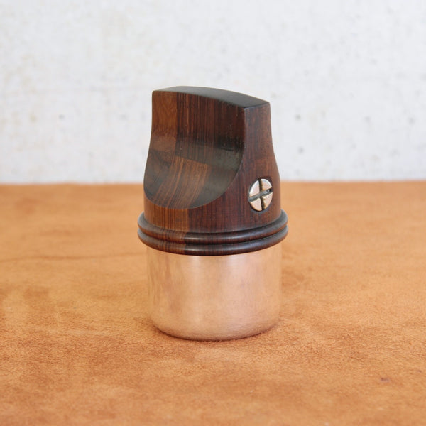 Mid-century modern pepper grinder by Jens Quistgaard, part of the exclusive Rosewood & Silver collection for Dansk Designs.
