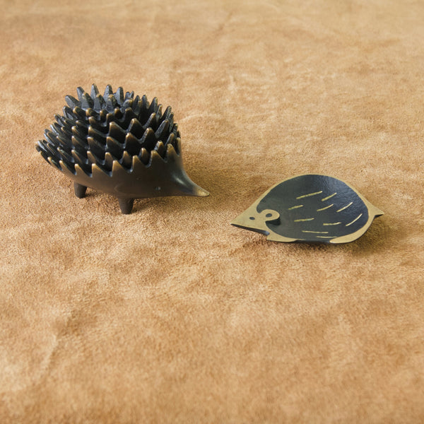 Two Walter Bosse hedgehog designs including famous hedgehog ashtrays and pin dish