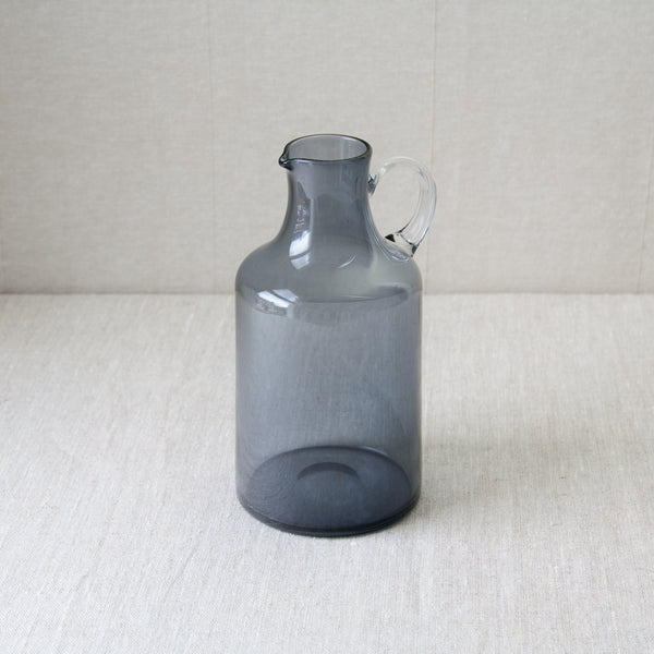 Vintage Finnish glass design 1603 pitcher by Kaj Franck, Nuutajarvi Notsjo 