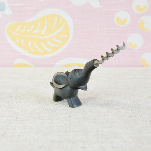 Austrian Modernist elephant corkscrew designed by Walter Bosse and produced by Herta Baller in mid-century Vienna.