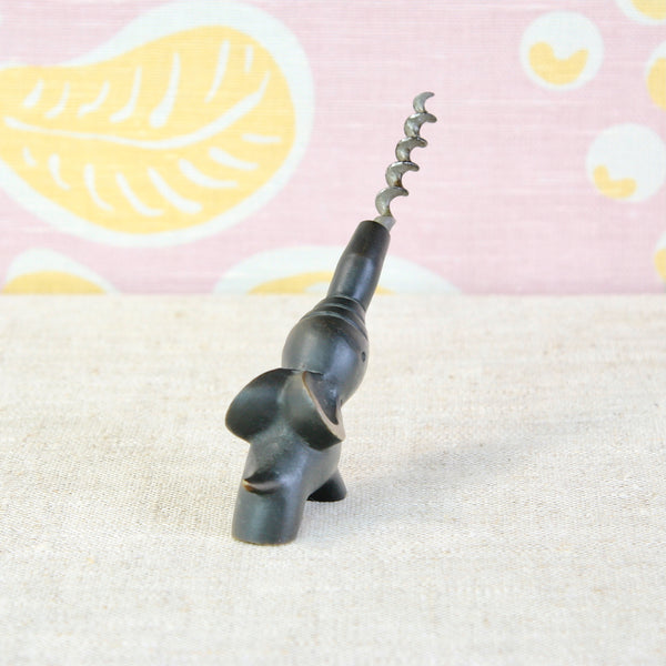 Collectable Viennese brass elephant by Walter Bosse, ingeniously designed as a functional corkscrew for the drinks cabinet.