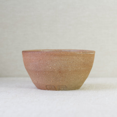 Jim Malone Lessonhall Asian-Style Stoneware Tea Bowl Nuka Interior Unglazed Exterior