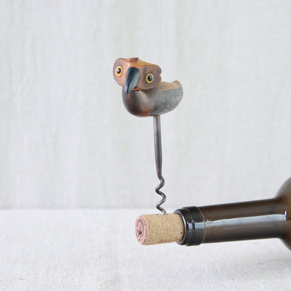 Vintage Henry Howell & Co. YZ bird corkscrew, a playful British Art Deco design by Bernard Charles Howell.
