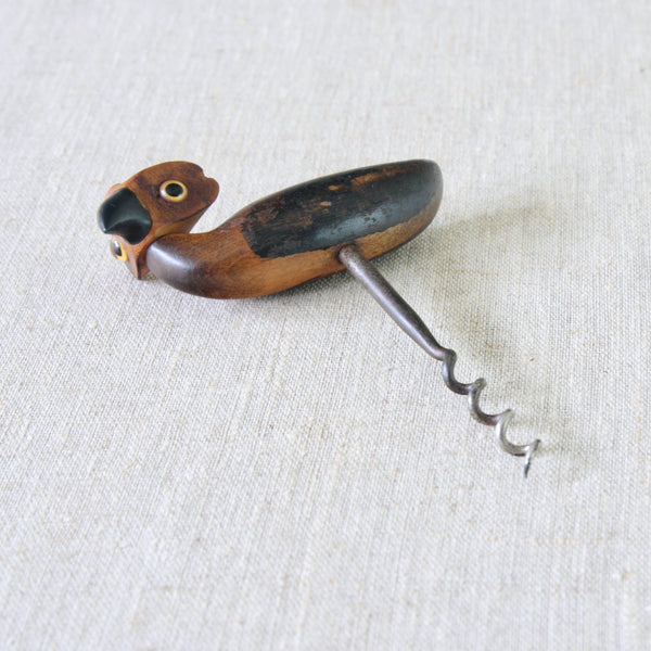 Collectable YZ bird Dunhill corkscrew by Bernard Charles Howell, transforming an everyday barware object into a wonderfully strange little creature.