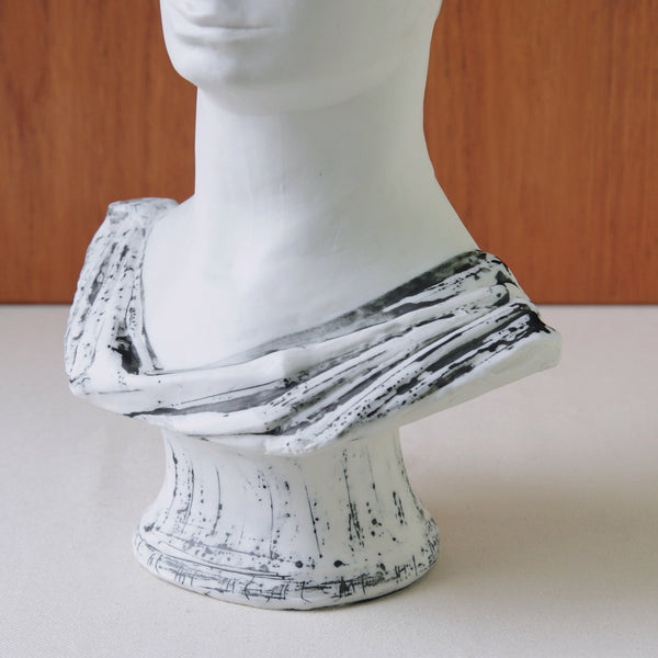 Lower half of an elegant and refined vintage bust by Susan Parkinson, merging ancient grace with the clean lines of postwar modernism.
