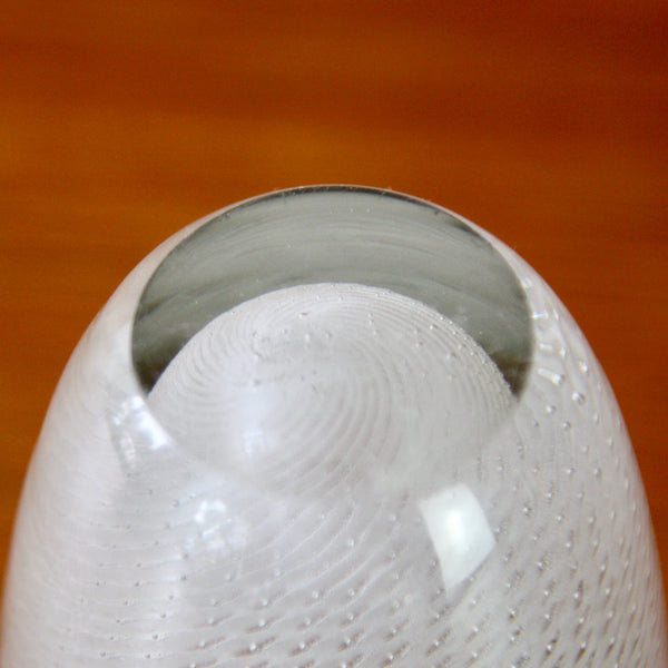 The underside of harso vase showing very faint etched signature