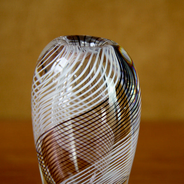 Filigree technique from Kosta, Sweden, on a vase designed by Vicke Lindstrand