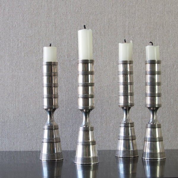 Jens Quistgaard Four 'Luna' Candlesticks