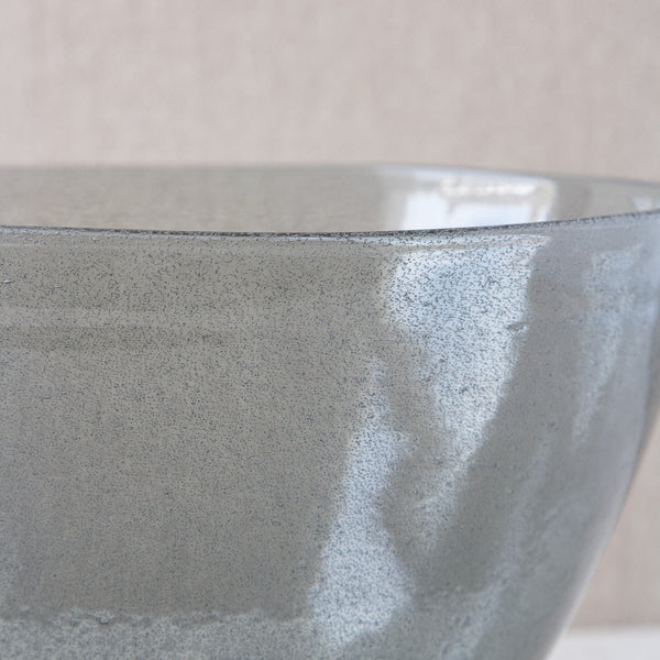 The side of the wall of a bowl in clear 'Carborundum' glass. Part of an early and rare series designed by Sweden's bad boy Erik Höglund, c. 1955.