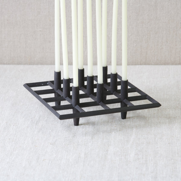 Jens Quistgaard mid century modernist candle holder trivet for tiny taper candles, 1960s