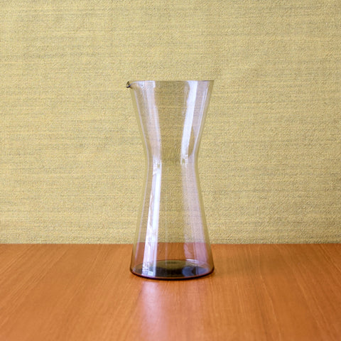 Modernist Finnish glass design by Kaj Franck a 1610 Kartio pitcher in clear glass