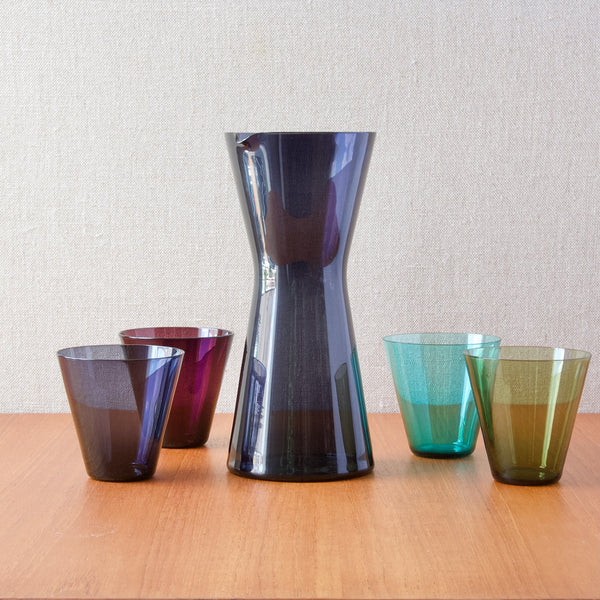 Group of Kaj Franck Kartio modernist glass, including 1610 pitcher and drinking glasses