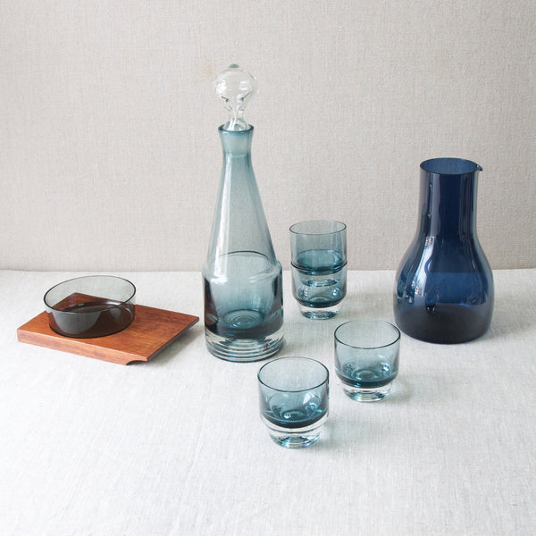 Still life of a collection of rare and collectable Finnish design. The glass featured includes pieces by Nanny Still, Kaj Frank and Saara Hopea. The work of these designers features heavily in the collection of online design gallery Art & Utility based in West London.
