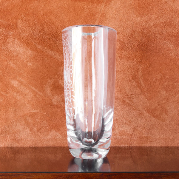 large Orrefors glass vase side view 