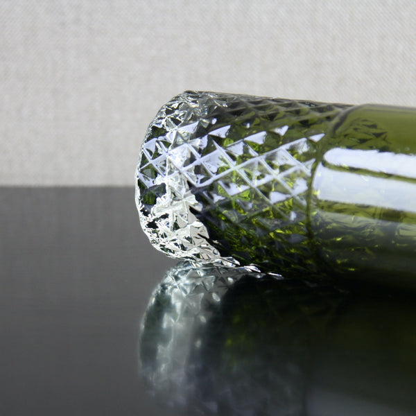Riihimaki detail of textured glass vase designed by Tamara Aladin 