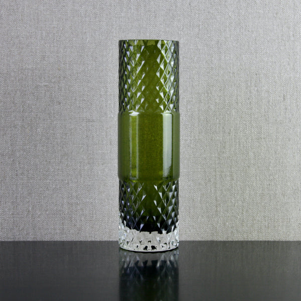 Riihimaki Finland 1492 vase in olive green, designed by Tamara Aladin