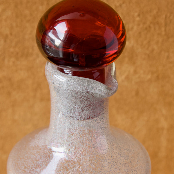 Detail of Tamara Aladin Star Decanter red glass stopper and spout
