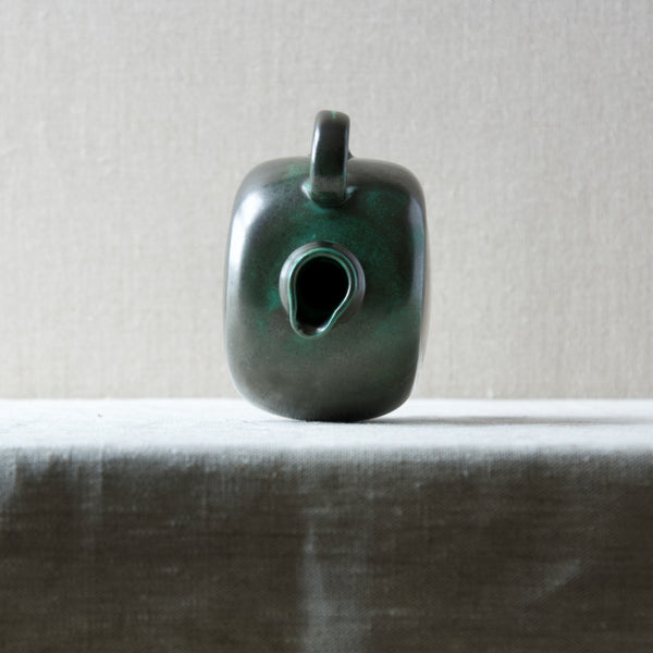 Harald Ostergren green ceramic vase by Upsala Ekeby Sweden