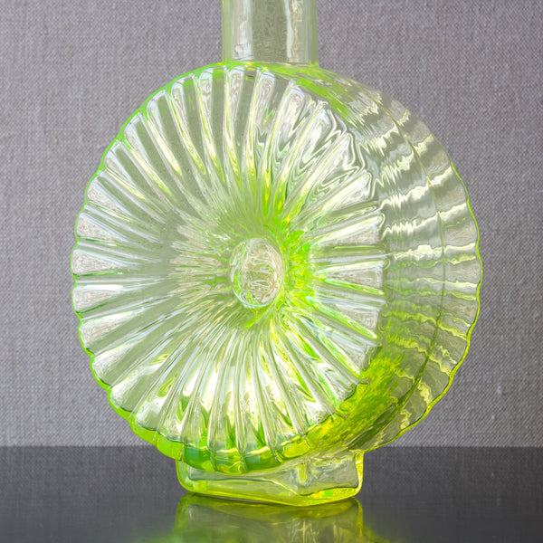 Vintage Finnish Aurunkopullo glass bottle vase by Helena Tynell 
