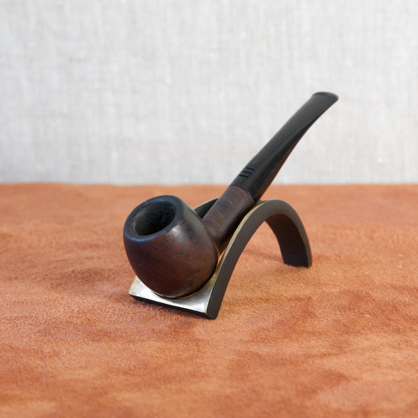 Vintage Walter Bosse black patinated pipe rest 1950s modernist metal design